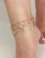 Fashion Silver Color Diamond Decorated Multi-layer Anklet