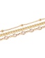 Fashion Gold Color Diamond Decorated Multi-layer Anklet