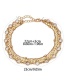 Fashion Gold Color Diamond Decorated Multi-layer Anklet