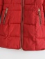 Elegant Red Zippers Decorated Pure Color Coat