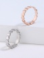 Fashion Rose Gold Wave Shape Design Pure Color Ring