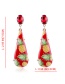 Fashion Yellow Pineapple Pattern Decorated Earrings