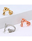 Lovely Rose Gold Pure Color Design Foot Shape Ring