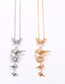 Fashion Gold Color Butterfly Decorated Pure Color Necklace