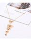 Fashion Gold Color Butterfly Decorated Pure Color Necklace