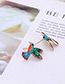 Fashion Multi-color Bird Shape Design Color Matching Earrings