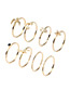 Fahion Gold Color Round Shape Decorated Rings