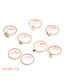 Fahion Gold Color Round Shape Decorated Rings