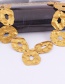 Fashion Gold Color Irregular Shape Decorated Pure Color Necklace