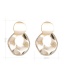 Fashion Silver Color Irregular Shape Decorated Earrings