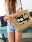 Fashion Green Cat Pattern Decorated Bag