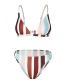 Sexy Multi-color Stripe Pattern Decorated Swimwear(2pcs)