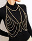 Fashion Gold Color Pure Color Decorated Body Chain