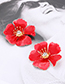 Fashion Beige Flower Shape Decorated Earrings