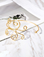 Fashion Gold Color Butterfly Shape Decorated Opening Bracelet