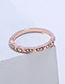Fashion Rose Gold Diamond Decorated Pure Color Ring