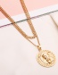 Fashion Gold Color Lions Pattern Decorated Necklace
