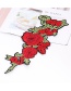 Fashion Red+green Flower Shape Decorated Patch