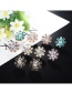 Fashion Silver Color+black Flower Shape Decorated Earrings