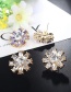 Fashion Silver Color+black Flower Shape Decorated Earrings