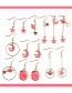 Fashion Red Star Shape Decorated Pure Color Earrings