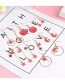 Fashion Red Star Shape Decorated Pure Color Earrings