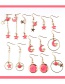 Fashion Red+black Moon&star Shape Decorated Earrings