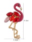 Fashion Red Flamingo Shape Decorated Brooch
