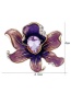 Fashion Purple Flower Shape Decorated Brooch