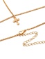 Fashion Gold Color Cross Shape Decorated Pure Color Body Chain
