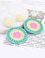 Fashion Green Color Matching Decorated Earrings