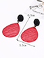 Fashion Claret Red Water Drop Shape Decorated Earrings