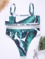 Fashion Green Leaf Pattern Decorated Bikini