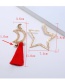 Fashion Gold Color+red Moon&star Shape Decorated Earrings