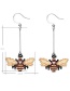 Fashion Silver Color+coffee Insect Shape Decorated Earrings
