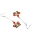 Fashion Multi-color Crown Shape Decorated Earrings