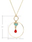 Fashion Gold Color+red Heart Shape Decorated Necklace