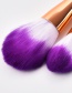 Fashion White+purple Flame Shape Design Cosmetic Brush(7pcs)