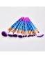 Fashion White+purple Color Matching Design Cosmetic Brush(12pcs)