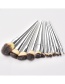 Fashion Brown+yellow Color Matching Design Cosmetic Brush(12pcs)