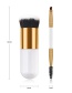 Fashion Gold Color+white Cylindrical Shape Design Eyebrow Brush(2pcs)