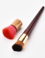 Fashion Watermelon Red+brown Oblique Shape Design Cosmetic Brush(2pcs)