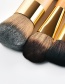 Fashion Gold Color+black Flame Shape Design Cosmetic Brush(3pcs)