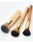 Fashion Gold Color+black Flame Shape Design Cosmetic Brush(3pcs)