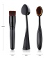 Fashion Black+brown Toothbrush Shape Design Cosmetic Brush(3pcs)