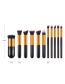 Fashion Gold Color+black Geometric Shape Design Cosmetic Brush(10pcs)