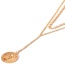 Elegant Gold Color Lion Pendant Decorated Necklace