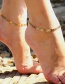 Elegant Gold Color V Shape Decorated Pure Color Anklet