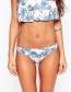 Sexy Blue+white Off-the-shoulder Design Split Bikini