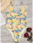 Sexy Multi-color Banana Pattern Decorated One-piece Swimwear